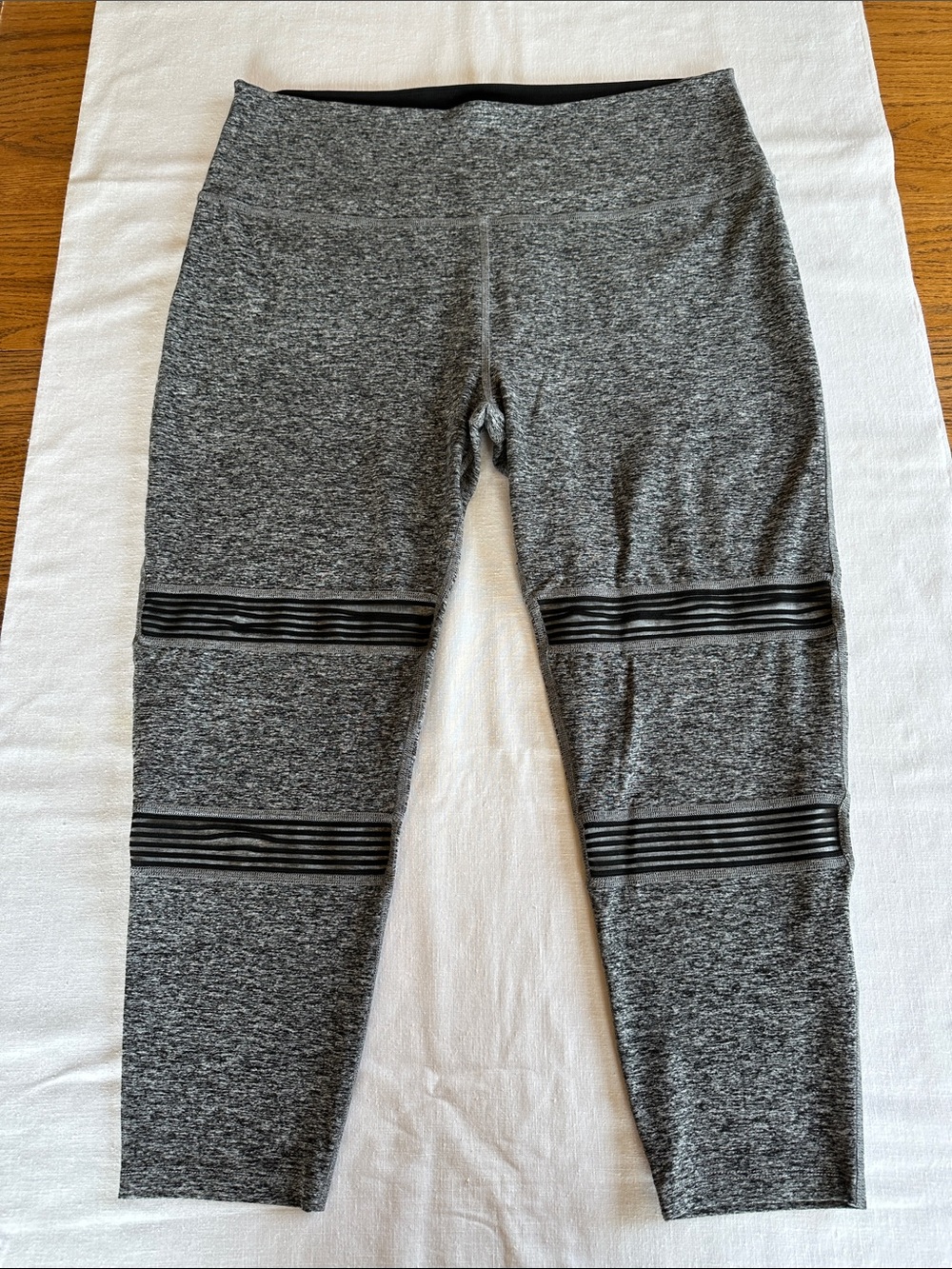 Beyond Yoga Mirage Space Dye Leggings 3X Heathered Gray / Black